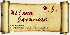 Milana Jarminac vizit kartica